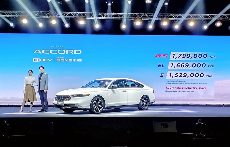 Honda เปิดตัว All-New Honda Accord e:HEV ขุมพลังฟูลไฮบริด และ Honda SENSING ทุกรุ่นย่อย ราคา 1,529,000 - 1,799,000 บาท