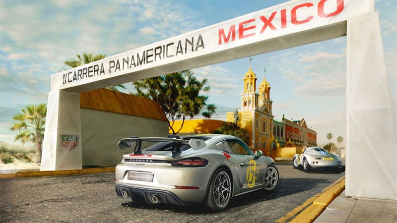 Porsche และ TAG Heuer ฉลองรายการการแข่งขัน Carrera Panamericana ด้วยการผลิต 718 Cayman GT4 RS Panamericana Special