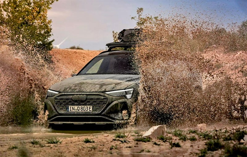 Audi Q8 e-tron Edition Dakar รถ SUV ไฟฟ้า รุ่นพิเศษแต่งแบบออฟโรด ผลิตแค่ 1,000 คัน เอาใจเศรษฐีชอบลุย