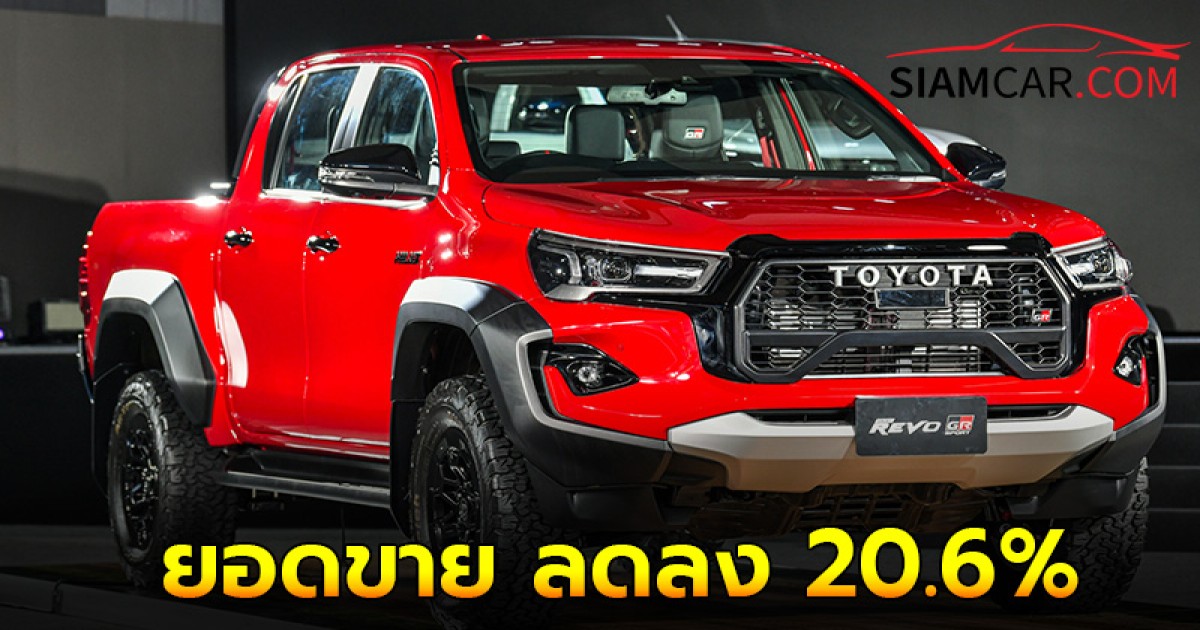 Toyota เผยยอดขายตลาดรถยนต์ในประเทศ ก.ค. อยู่ที่ 46,394 คัน ลดลง 20.6%