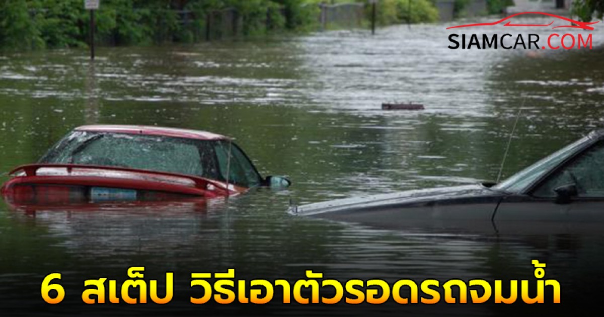 ใช้รถควรรู้! 6 สเต็ป วิธีเอาตัวรอด เมื่อเกิดอุบัติเหตุรถจมน้ำ