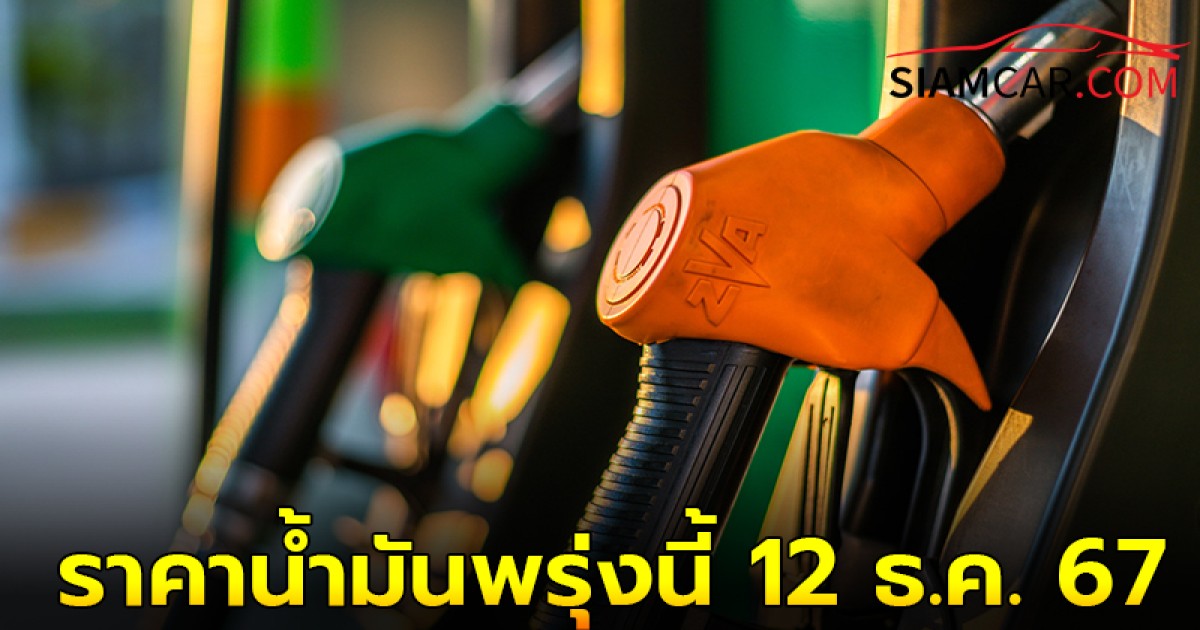 ราคาน้ำมันพรุ่งนี้ 12 ธ.ค. 67 อัปเดตล่าสุด จากปั๊มน้ำ ปตท. บางจาก และ เชลล์